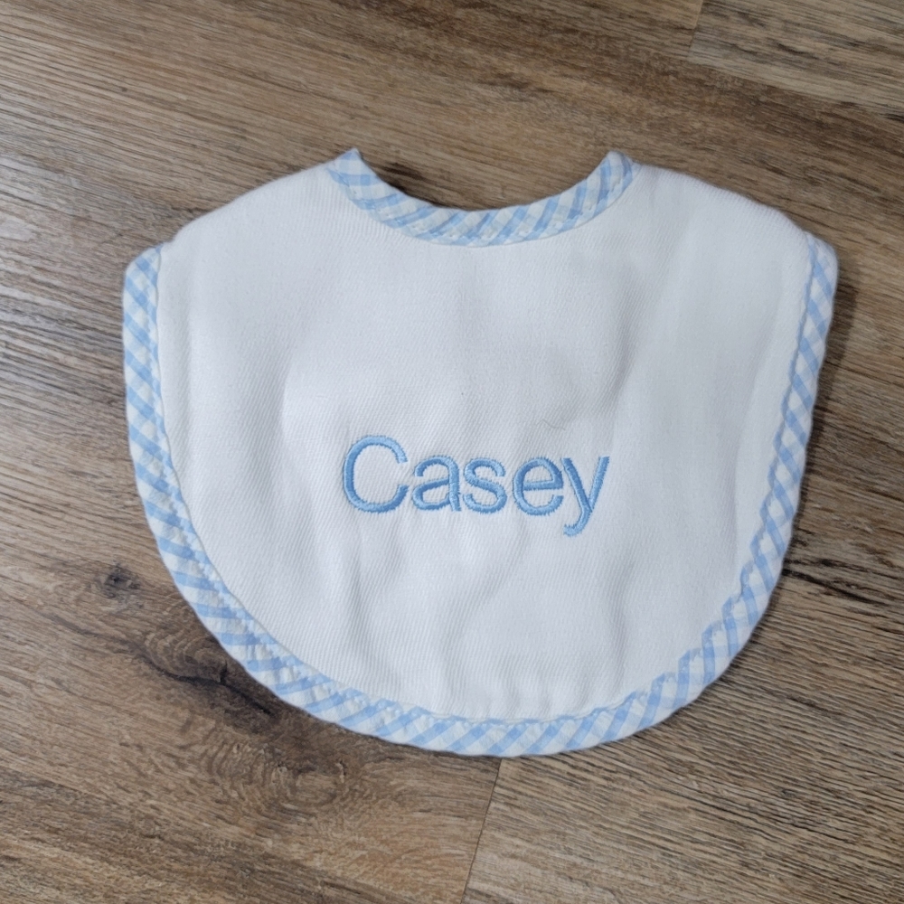 Monogrammed "Casey" 3 Marthas Bib‎ NWT
